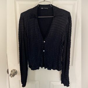 Zara XS Button Up Blouse